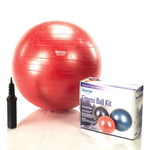 Aeromat Fitness Ball Kit Color/Size: Red / 21.65" Diameter