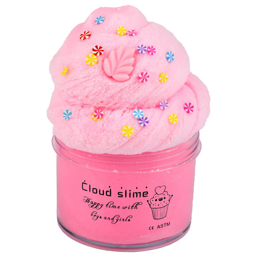 Pink Cloud Slime, Non-Sticky and Putty Slime, Stress Relief Scented Slime Toy for Kids Education, Party Favor and Birthday Gift(7oz 200ML)