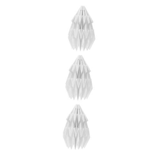 DOITOOL 3pcs Lampshade Origami Lamp Diy Origami Light Cover Chandelier Lamp Shade Vintage Light Shade Table Lamp Shade Lamp Cover Accessory Candle Shade Star Paper Simple White Asia E27