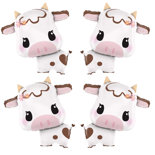 Cow Balloons for Cow Birthday Decorations Cow Print Balloon Cowgirl Party Decorations 4Pcs Farm Animal Balloons for Animal Cow Theme Birthday Party Decorations Baby Shower Cow Balloons for Cow Birthday Decorations Cow Print Balloon Cowgirl Party Decorations 4Pcs Farm Animal Balloons for Animal Cow Theme Birthday Party Decorations Baby Shower