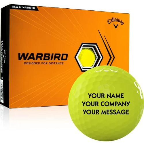 Callaway Golf 2023 Warbird Yellow Personalized Golf Balls