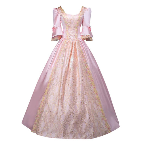 Plus Size Womens Rococo Dress Marie Antoinette Ball Dresses 18th Century Renaissance Historical Period Dress Gown Pink Plus Size Womens Rococo Dress Marie Antoinette Ball Dresses 18th Century Renaissance Historical Period Dress Gown Pink