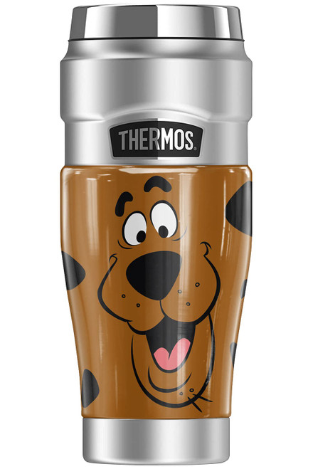 THERMOS Scooby-Doo Face STAINLESS KING Stainless Steel Travel Tumbler, Vacuum insulated & Double Wall, 16oz