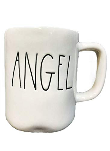 Rae Dunn Angel Mug White LL Long Letters Coffee Mug Tea Cup