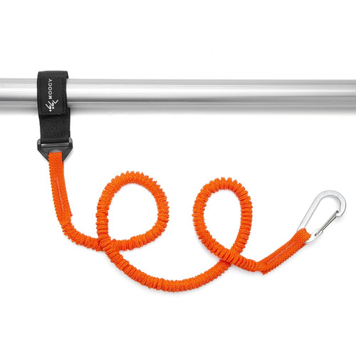 MOPHOEXII Kayak Paddle Leash Kayak Rod Leash Kayak Paddle Lanyard Stretchable Coiled Lanyard Leash Kayak Fishing Accessories for Kayak and Paddles(Orange -1 Pack)