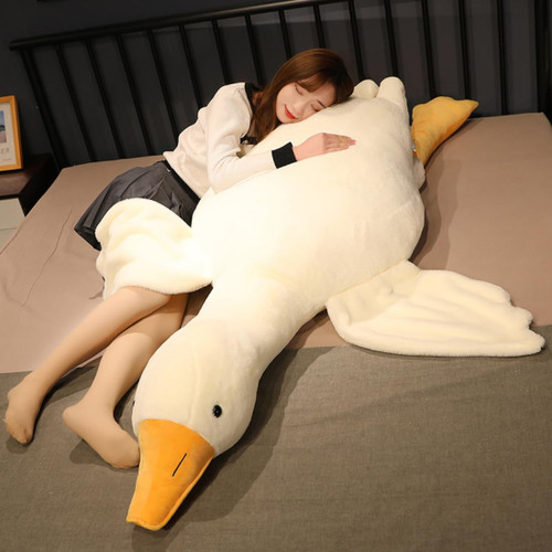 Srutirbo Giant Goose Stuffed Animal, 74.8 Inch Soft Goose Plush Pillow, Cute Duck Plush Toy Swan Plushie Doll Sleeping Hugging Pillows Gift for Girls Boys