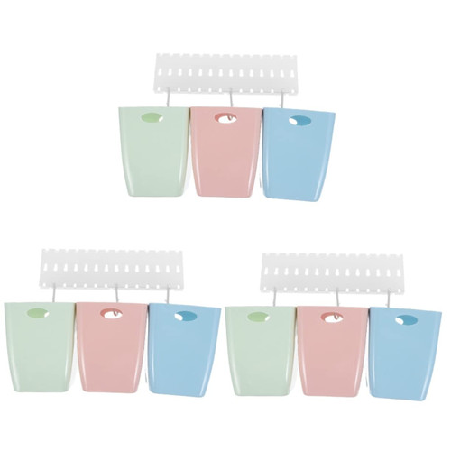 Zerodeko 3 Sets Sorting Trash can Waste Paper Basket Compost Waste Sorting Organizer Mini Wastebasket Office trashcan Wall Small Sorting Trash bin Food Plastic Multifunction