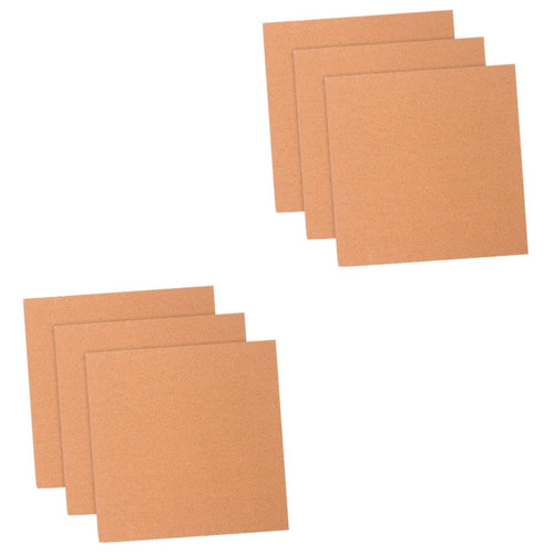 NUOBESTY 6 Pcs Square Cork Board Wall Mounted Spray Adhesive for Crafts Cork Boards for Walls Pushpins Board Tack Board Classroom Note Board Pin Board Cork Message Bulletin Board Photo Wood