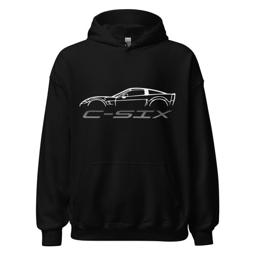 JG Infinite Corvette C6 Lines Sixth Gen Vette Drivers Custom Hoodie Black