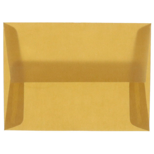 JAM PAPER A10 Translucent Vellum Invitation Envelopes - 6 x 9 1/2 - Earth Brown - 50/Pack