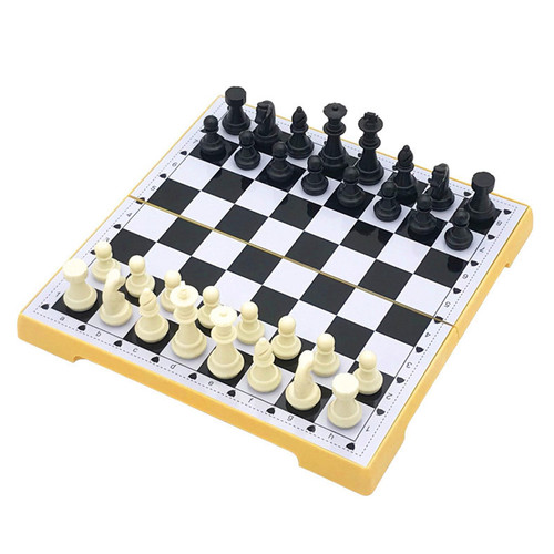 DEMYA Magnetic Chess Set Mini Folding Chess Set Plastic Chess Board Game with Chess Pieces and Storage Box for Family Game DEMYA Magnetic Chess Set Mini Folding Chess Set Plastic Chess Board Game with Chess Pieces and Storage Box for Family Game
