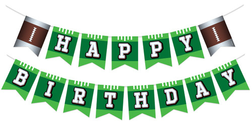 Treasures Gifted Football Birthday Banner - Football Birthday Party Decorations - Football Decor - Birthday Sports Banner - Football Hanging Decorations - Football Banner - Football Party Supplies