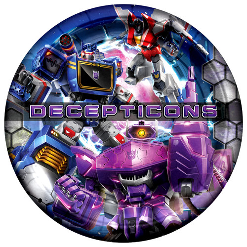 Treasures Gifted Officially Licensed Transformers Plates 8ct - 9in Transformers Party Plates Decepticons - Transformers Birthday Decorations - Transformers Birthday Party Supplies