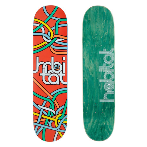 Habitat Skateboards Skateboard Deck Circuitry Red 8.0"