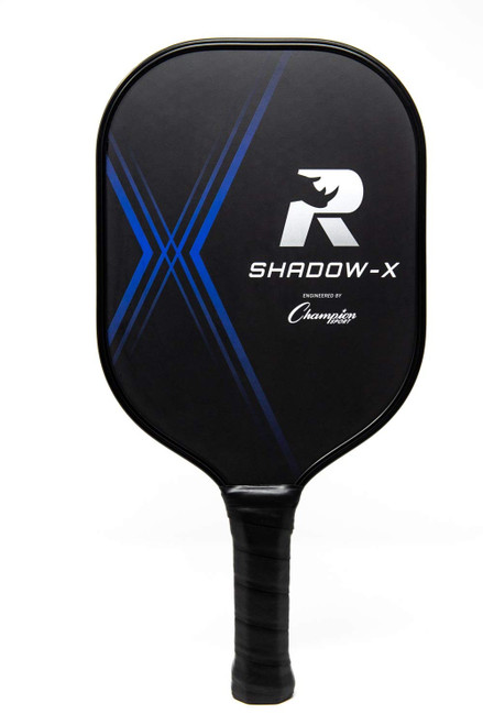 Champion Sports Fiberglass Pickleball Paddle: ShadowX Pickleball Paddle - Indoor or Outdoor Pickle Ball Paddles - Black/Black Racket, 7-7.8 oz