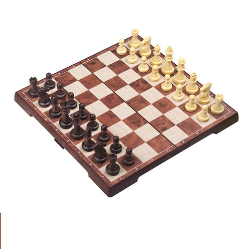 QIAOLI International Chess Portable Chess Sets, Folding Wooden Chess Sets, Magnetic Travel Chess Sets, and Folding Chess Boards are Suitable for Children's Parties and Family Activities. Chess Set