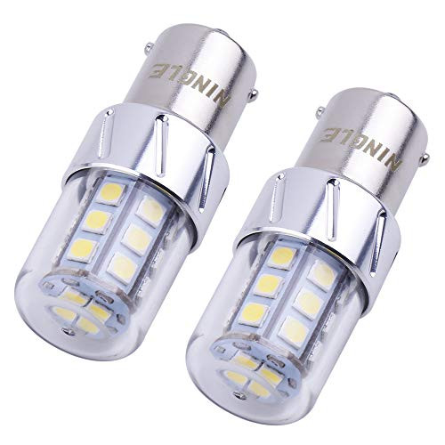 NINGLE 1156 1156A Reserve Light Bulb Extremely Bright BA15S P21W 1141 1003 7506 1073 1206 LED Bulbs for Backup Reserve/Stop/Tail/Brake/RV Light 6000K Xenon White (Pack of 2)