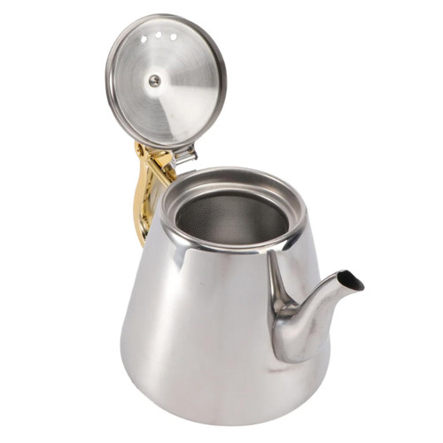 1.2l/40.5oz Stainless Steel Teapot Gas Stove Induction Cooker Water Kettle Teakettle Teapot Coffee Pot Kettle With Infuser