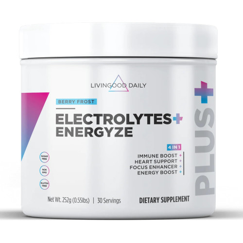 Livingood Daily Electrolytes Powder No Sugar - Keto Electrolytes Hydration Powder with Vitamin C, Taurine, D-Ribose & FOS - Sugar Free Electrolyte Drink Mix - 30 Servings, Berry Frost