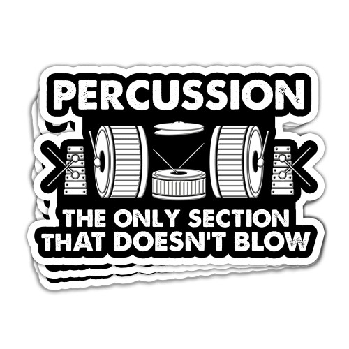 LECATI 3Pcs - Marching Band for Drummers in Percussion Section Stickers Marching Band Drum Stickers Marching Band Stickers Drum Stickers Drummers Sticker Gift Decorations Stickers 3"x4"