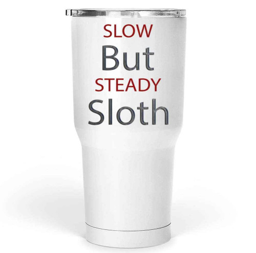 Funny Sloth Exercise Gift for Animal Lovers - Dumbbells and S 30 Oz White Stainless Steel Large Tumbler Funny Sloth Exercise Gift for Animal Lovers - Dumbbells and S 30 Oz White Stainless Steel Large Tumbler