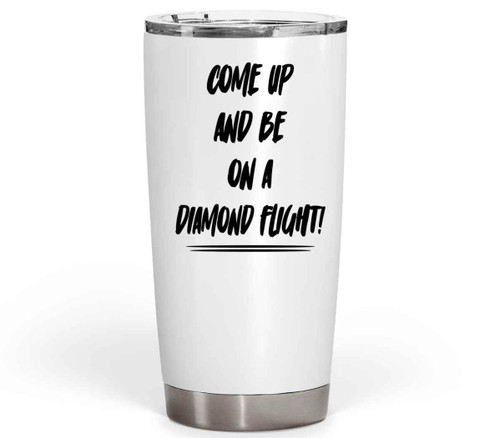 Kite Enthusiasts Gift Idea for Kids - Diamond Flight - Grand Kids on Birthday Surprise with Ultimate Gift - 20 Oz White Stainless Steel Fat Tumbler