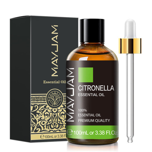 Citronella Essential Oil, MAYJAM Premium Pure Essential Oils, 3.38FL.OZ Large Volume for Soap Candle Making, Diffuser, Bedroom, Living Room, Office