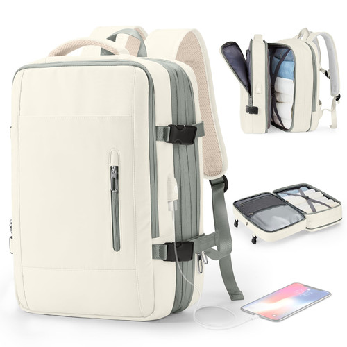 WONHOX Large Travel Backpack Men,Carry On Expandable Airline Airplane Flight Approved Weekender laptop bag Backpack,Waterproof 40l Business Overnight Backpack Women,BeigeGreen WONHOX Large Travel Backpack Men,Carry On Expandable Airline Airplane Flight Approved Weekender laptop bag Backpack,Waterproof 40l Business Overnight Backpack Women,BeigeGreen