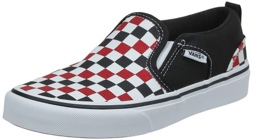 Vans Unisex Kid's Low-Top Trainers, Checkerboard Chili Pepper White, 11.5 UK