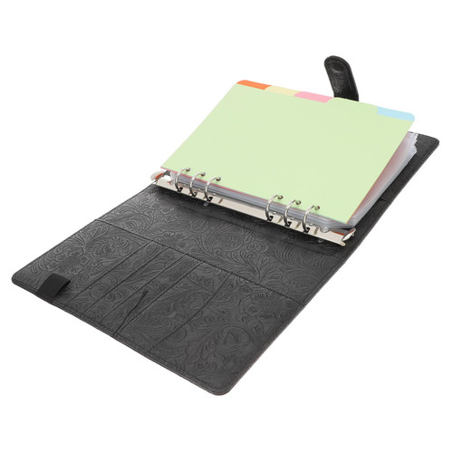 2 Sets Budget Book A5 Binders A5 Budget Binder Zip Binder A5 Envelopes Budget Planner Binder Leather Zipper Pouch A5 Planner Inserts Money Saver Binder Handbook PVC Pu