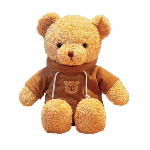 11.8 inches Teddy Bear Stuffed Animals Soft Plush Cute Teddy Bear with Hoodie Doll for Boys Girls (Brown) 11.8 inches Teddy Bear Stuffed Animals Soft Plush Cute Teddy Bear with Hoodie Doll for Boys Girls (Brown)