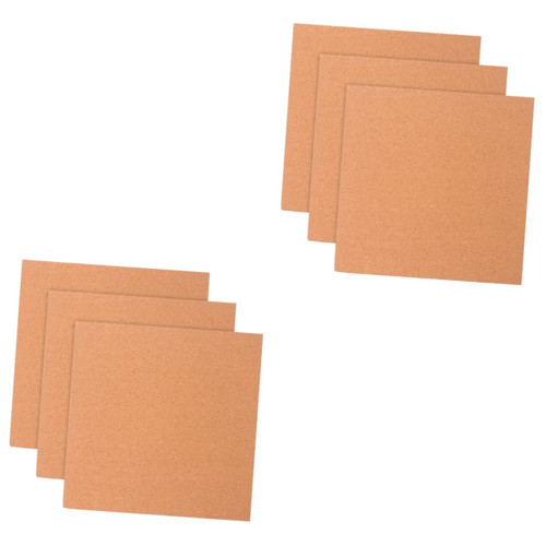 Operitacx 6 Pcs Square Cork Board Ceramic Tiles for Crafts Classroom Note Board Wall Bulletin Boards Cork Message Wall Mounted Cork Board Wall Display Corkboard Corks Wood Photo Supplies