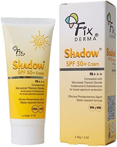 Fett Shadow Sunscreen SPF 50+ Cream for Dry Skin, Offers PA+++ Protection, Broad Spectrum UV Protection, Provides Moisturization, Water Resistant and Non-Greasy, 40g