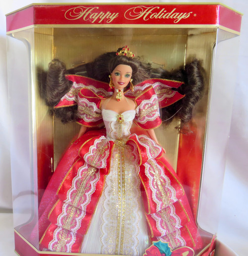 1997 Happy Holidays Brunette Barbie Doll NRFB by Barbie 1997 Happy Holidays Brunette Barbie Doll NRFB by Barbie