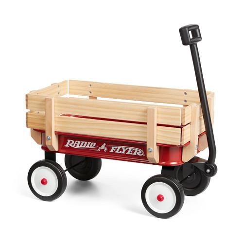 Radio Flyer My 1st Steel & Wood Wagon, 19" Long Toy Wagon for Kids 1.5+, Red