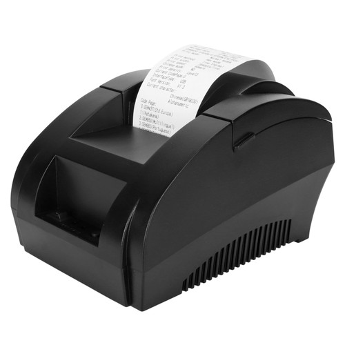 ASHATA Thermal Receipt Printer, 58mm Thermal Direct Printer, 58mm Width 203DPI USB Interface ESC POS Compatible Shipping Label Printer (USB BT4.0 US Plug)