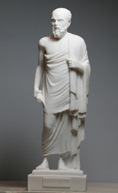 Greek Philosopher Socrates Cast Marble Statue Sculpture Figure 9.45 inches Greek Philosopher Socrates Cast Marble Statue Sculpture Figure 9.45 inches