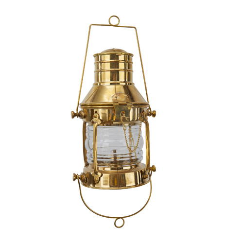 Deco 79 Brass Decorative Candle Lantern with Handle, 6" x 7" x 9", Gold