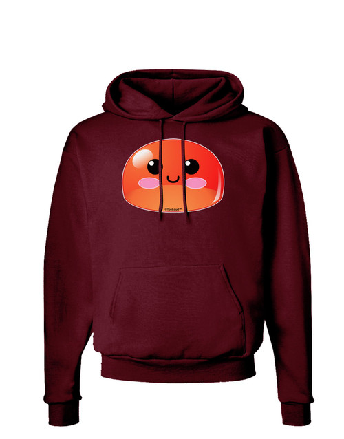 TooLoud Cute RPG Slime - Red Dark Hoodie Sweatshirt Maroon - 3XL