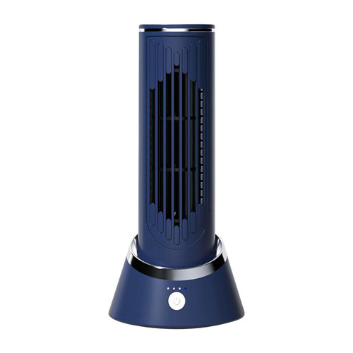 Tower Fan, Oscillating Fan with 4 Speeds, Quiet, Strong Wind, Bladeless Standing Fan, Desk Fan, Personal Cooling Fan for Home Office Bedroom (blue)