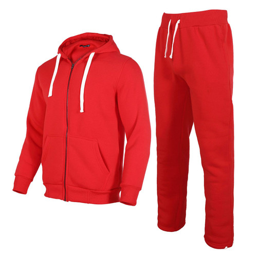Xsylxgc Men's Tracksuit 2 Pieces Sets Jogging Suits Athletic Sweatsuits Casual Outfit Fleece Hoodie, Red XL