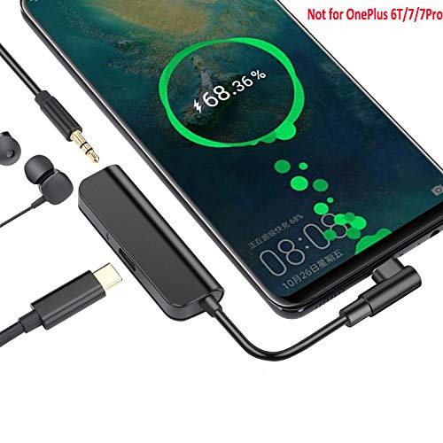 Mxcudu USB C to 3.5mm Audio Adapter, Audio&Charge 2 in 1 USB Type C to 3.5mm Headphone Jack Dongle Stereo Earphone Converter Compatible with Google Pixel 3/3XL/2/2XL, iPad Pro 2018 and More (Black)