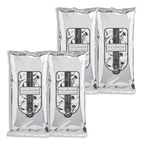 Beekman 1802 Face & Body Wipes, Vanilla Absolute - Scented - 30 Count, Pack of 4 - Cleanses - With Goat Milk, Aloe & Vitamin E - Alcohol Free, Biodegradable - Good for Sensitive Skin - Cruelty Free