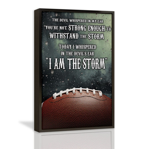 Canvas Prints Wall Art For Home and Office Wall Decoration Inspirational Quotes American Football Canvas Artwork Print Painting Picture Motivational Modern Abstract Black Aluminum Frame Wall Art for