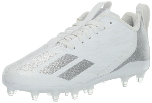 adidas Adizero Spark Sneaker, White/Silver Metallic/White, 6 US Unisex Big Kid