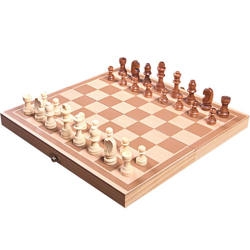 MOBAAK Chess Set Chess Board Non-Magnetic Wooden Chess Set Folding Board, Handmade Portable Travel Chess Board Game Sets for Kids and Adults Chess Boards for Adults
