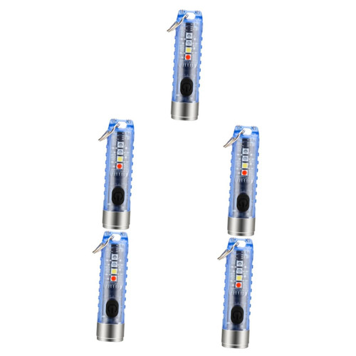 OSALADI 5pcs Keychain Flashlight Handheld Flashlights Mini Flashlight Mini Key Ring Super Bright Flashlight Micro Torch Led Flashlights Led Keychain Light Abs Multifunction Lighter
