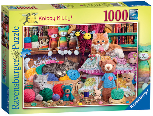 Ravensburger 16528 Knitty Kitty 1000 Piece Jigsaw Puzzle for Adults & for Kids Age 12 and Up