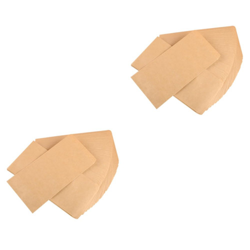 STOBOK 400 Pcs Retro Blank Envolopes Kraft Paper Envolopes Stationery Envelopes Brown Classic Envelops Vintage Kraft Envelope Blank Envelopes Board Vellum Envelopes Photo Gift A4