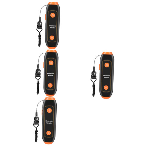 INOOMP 4pcs 3 Electronic Whistle Loud Whistle Sound Emergency Whistle Whistles Coaching Whistle Hand Squeeze Whistle Battery Operated Whistle High Volume Whistle Magnet Basketball Toy
